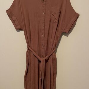 Falls Creek Mauve Button-Up Dress